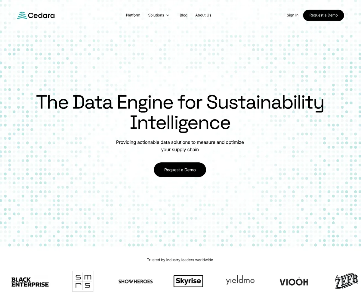Cedara supply chain data collection interface